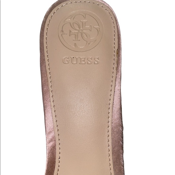 Guess Dancerr Embellished Pearl Crystal Blush Pink Block Heel Sandals - 8 - Picture 13 of 16